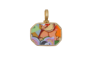 Orangey Octagon Pendant