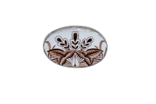 Oval Brown Transferware Napkin Ring