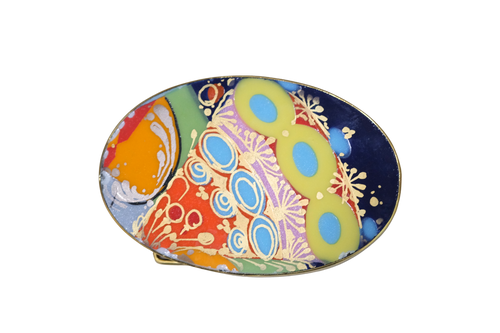 Oval Colorful Wiinblad Belt Buckle
