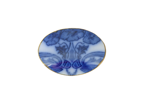 Oval Flo Blue Belt Buckle