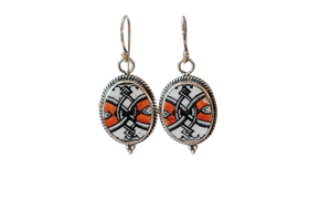 Oval Geometric Earrings