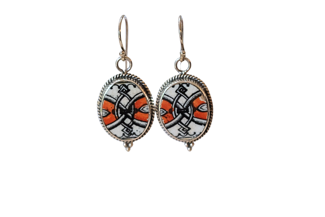 Oval Geometric Earrings