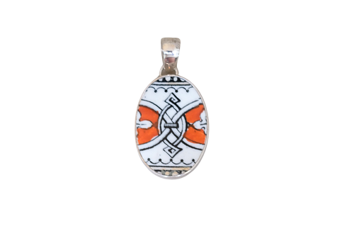 Oval Geometric Pendant