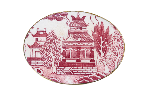 Oval Red Willow Belt Buckle