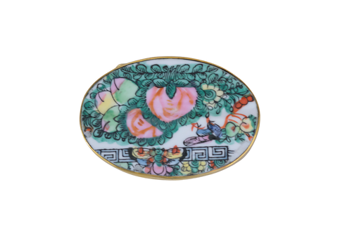 Oval Rose Medallion Belt Buckle