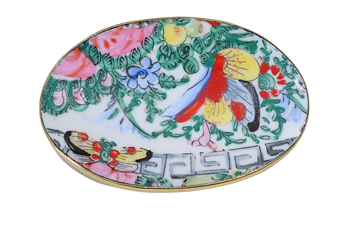Oval Rose Medallion Belt Buckle