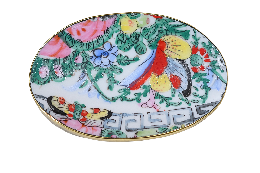 Oval Rose Medallion Belt Buckle