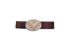 Oval Southwestern Leather Bracelet