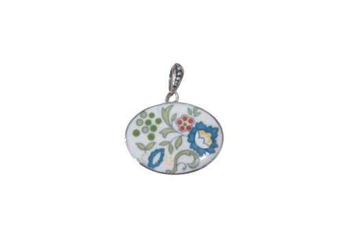 Petite Oval Floral Pendant