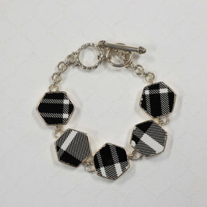 Plaid Hexagon Bracelet