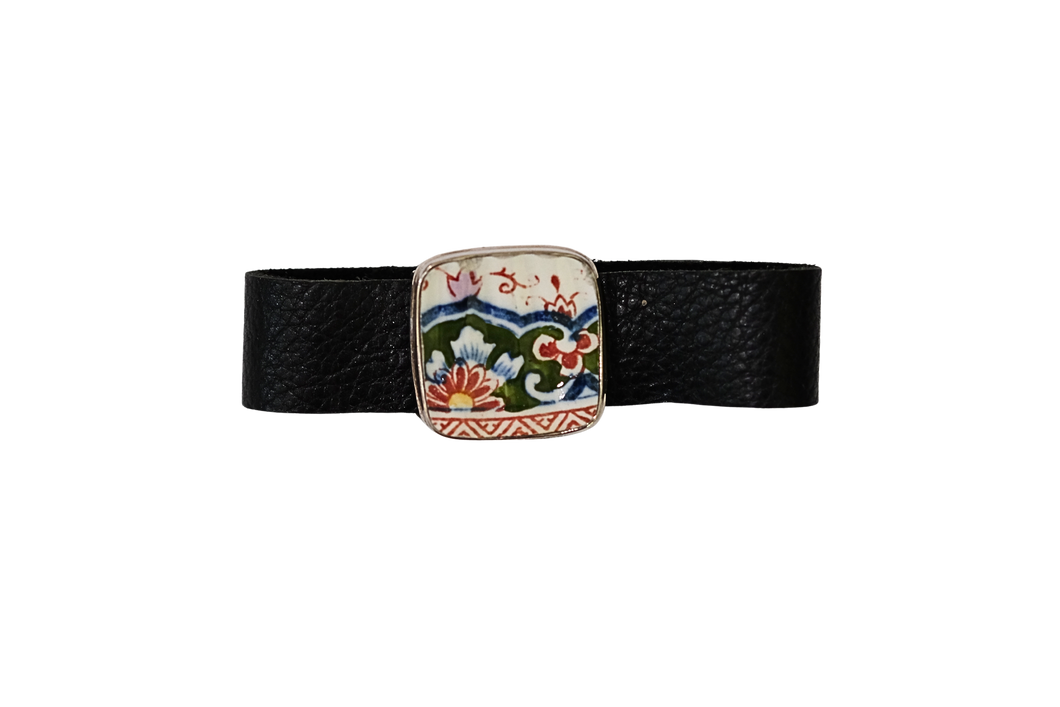 Pottery Leather Bracelet