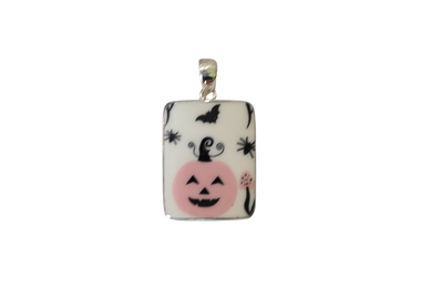 Pumpkins Bats and Spiders Oh My Pendant