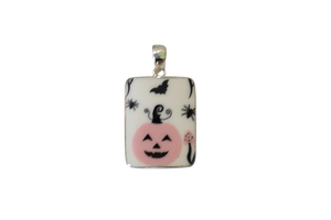 Pumpkins Bats and Spiders Oh My Pendant