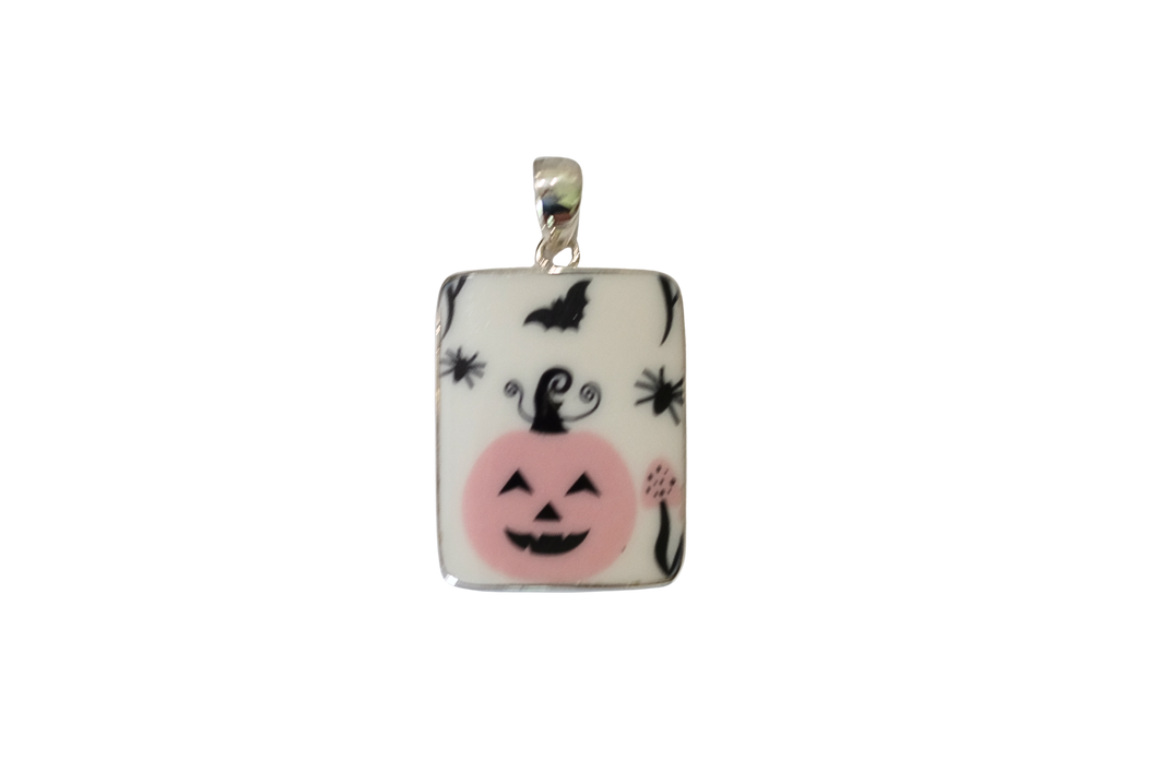 Pumpkins Bats and Spiders Oh My Pendant