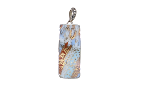 Rectangle Faces in the Crowd Pendant