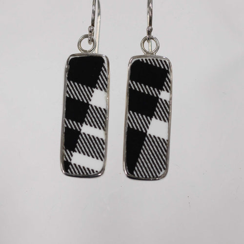 Rectangle Plaid Earrings