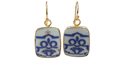Rectangle Scrolls Earrings