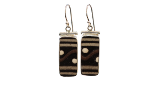 Rectangle Yin and Yang Earrings