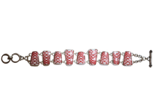 Red and White Scales Bracelet