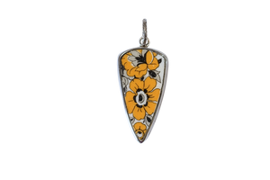 Retro Golden Flower Pendant
