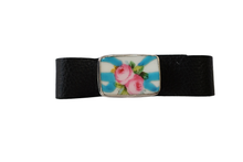 Rose and Turquoise Leather Bracelet