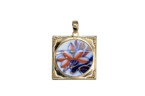 Round Framed Imari Pendant