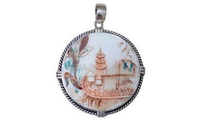 Round Pagoda Rope Pendant
