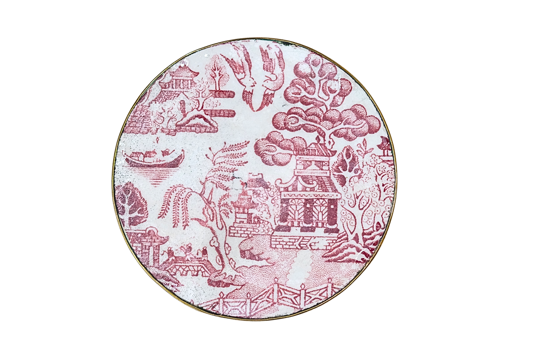 Round Red Willow Belt Buckle
