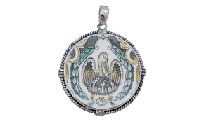 Round Rope Louisiana Pelican Pendant