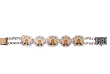 Round and Square Cameo-like Bracelet