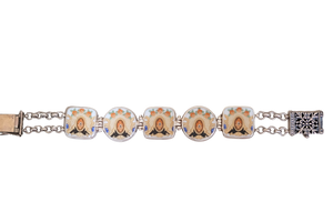 Round and Square Cameo-like Bracelet