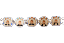 Round and Square Cameo-like Bracelet