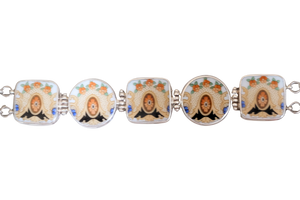 Round and Square Cameo-like Bracelet