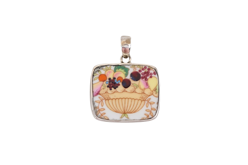 Rounded Rectangle Fruit Basket Pendant