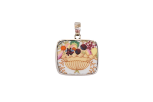 Rounded Rectangle Fruit Basket Pendant