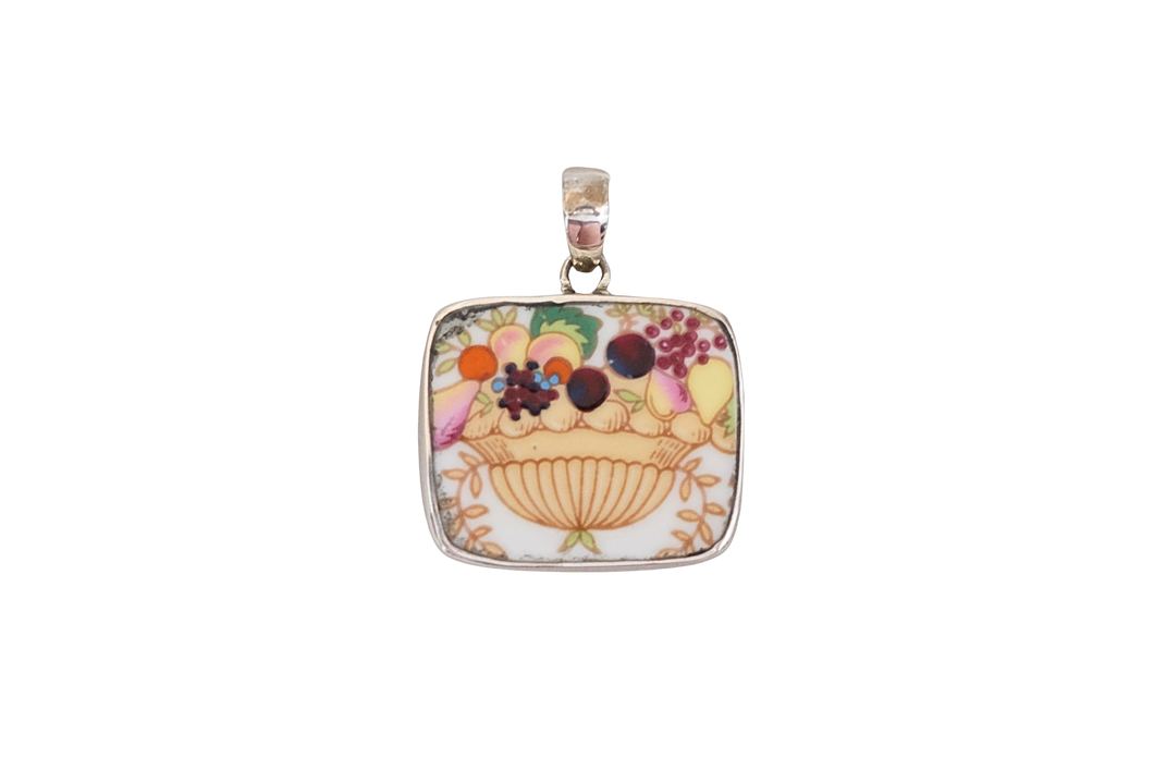 Rounded Rectangle Fruit Basket Pendant