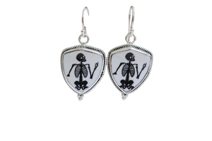 Shield Skeleton Earrings