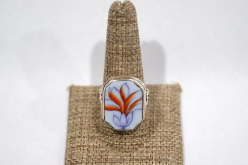 Size 10 Lavender and Orange Ring