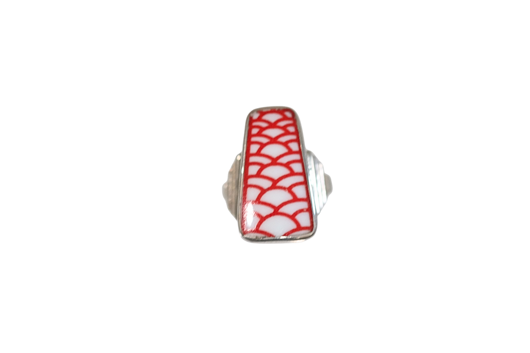 Size 10 Red Scales Ring