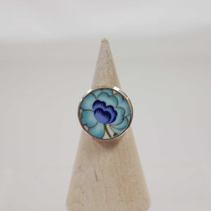 Size 10 Round Shades of Blue Ring