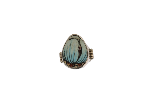 Size 10 Turquoise Petals Ring