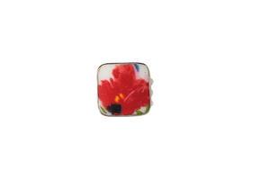 Size 5.5 Bold Red Flower Ring