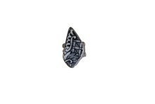 Size 5 Black and White Transferware Ring