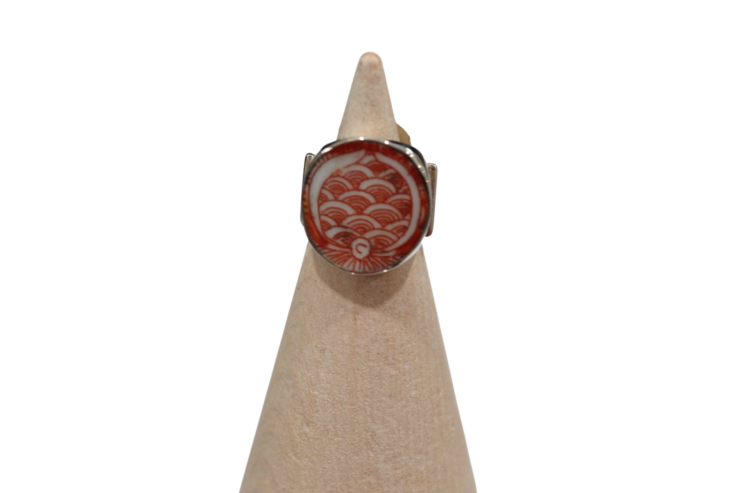 Size 5 Orange Scales Ring