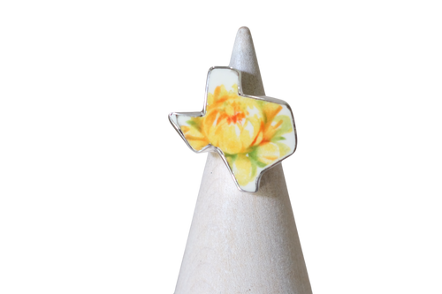 Size 6.5 Yellow Texas Floral Ring