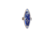 Size 6 Gold and Blue Splendor Ring