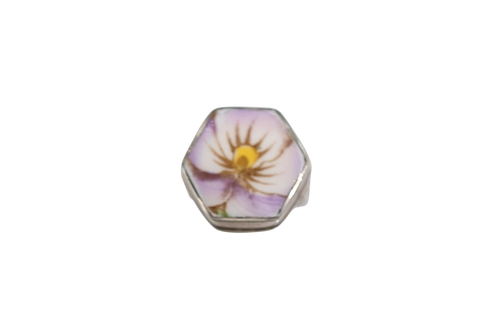 Size 6 Lavender Pansy Ring