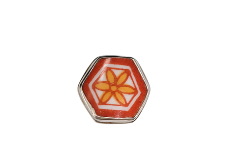 Size 6 Retro Flower Ring