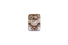 Size 7.5 Brown Transferware Ring