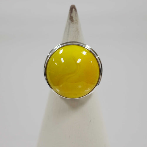 Size 7 Yellow Marble Shooter Ring